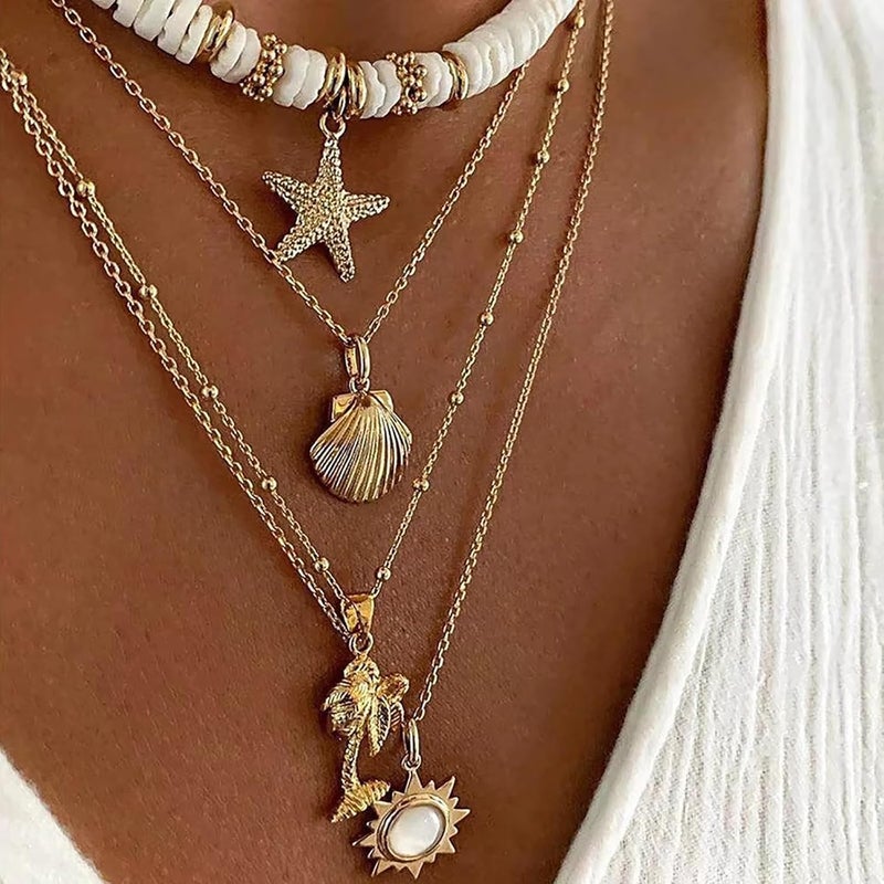 Nackiy Handmade Sea Shell Necklace for Women Summer Adjustable Natural Shell Collar Necklace - Image 2